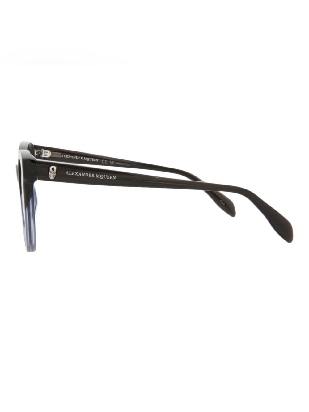 ALEXANDER MCQUEEN WOMENS CAT EYE GREY GREY BLUE DESIGNER EYEWEAR with case - Picture 5 of 15